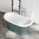 Mayfair 1500mm Midnight Green Freestanding Roll Top Slipper Bath