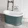 Mayfair 1500mm Midnight Green Freestanding Roll Top Slipper Bath