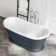 Mayfair 1700mm Inky Blue Freestanding Roll Top Slipper Bath