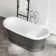 Mayfair 1700mm Graphite Grey Freestanding Roll Top Slipper Bath