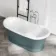 Mayfair 1700mm Midnight Green Freestanding Roll Top Slipper Bath