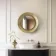 Georgia Pale Brushed Brass Round Illuminated LED Mirror 650mm