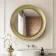 Georgia Pale Brushed Brass Round Illuminated LED Mirror 850mm