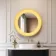Georgia Pale Brushed Brass Round Illuminated LED Mirror 850mm