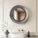 Georgia Pale Brushed Gunmetal Round Illuminated LED Mirror 650mm