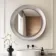 Georgia Pale Brushed Nickel Round Illuminated LED Mirror 850mm