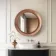 Georgia Pale Brushed Bronze Round Illuminated LED Mirror 850mm