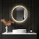 Paris Black Framed Round Backlit Illuminated LED Mirror 600mm