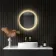 Paris Brushed Brass Round Backlit Illuminated LED Mirror 500mm