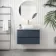 Corsica Inky Blue Wall Hung Drawer Vanity with Marble Top & Curved Counter Top Basin 800mm