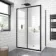 London Matt Black 6mm Sliding Shower Enclosure 1100x800mm