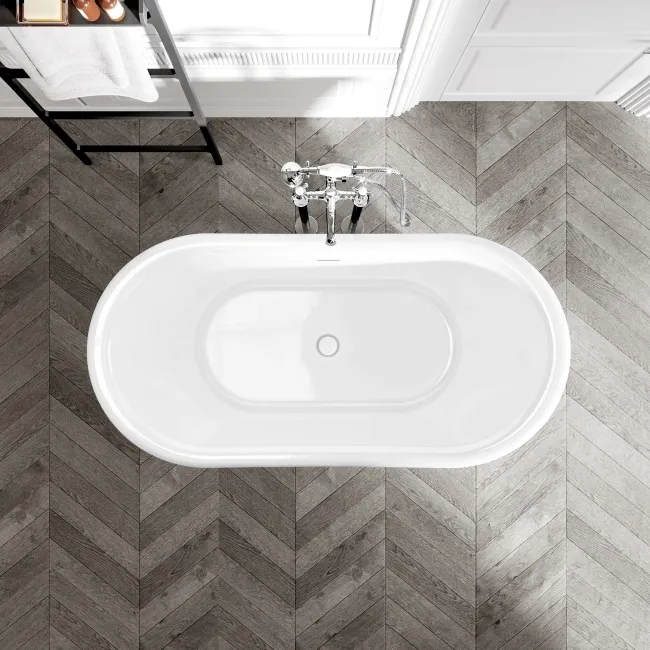 Mayfair 1500mm Graphite Grey Freestanding Roll Top Slipper Bath