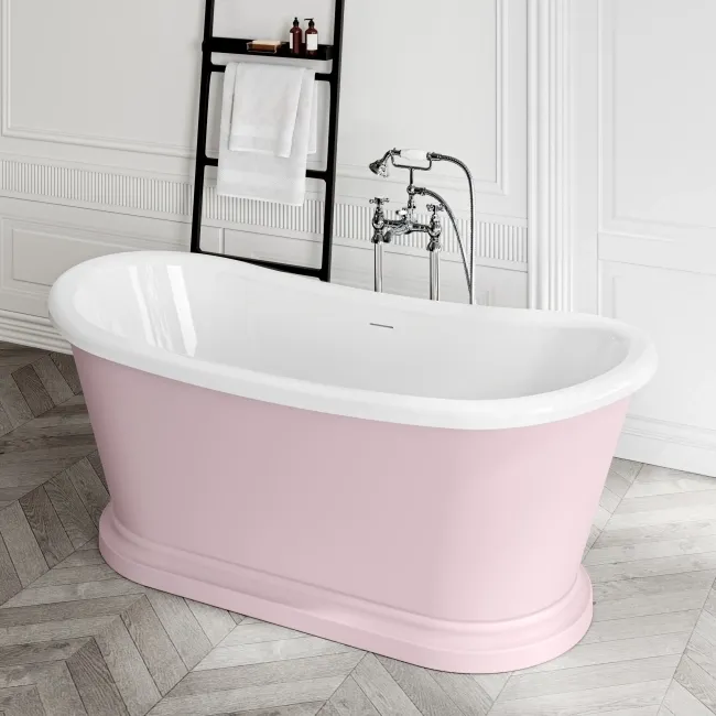 Mayfair 1700mm Cashmere Pink Freestanding Roll Top Slipper Bath