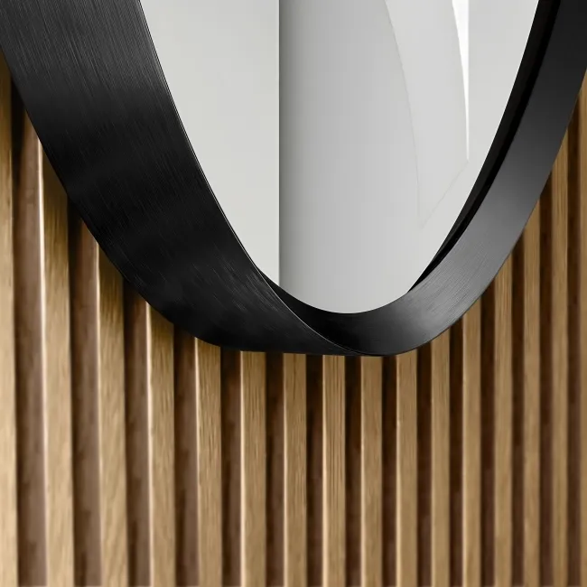 Adele Pill Matt Black Mirror 1000x500mm