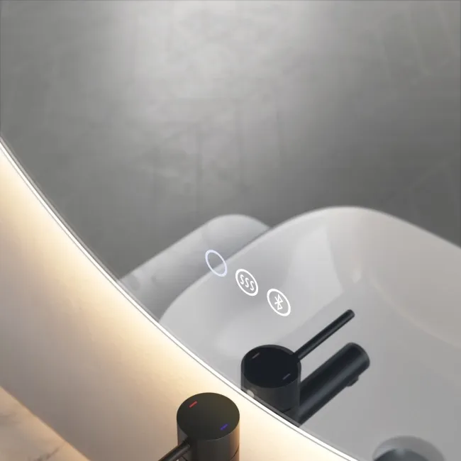 Kay Round Illuminated LED Mirror With BLUETOOTH Speaker 800mm