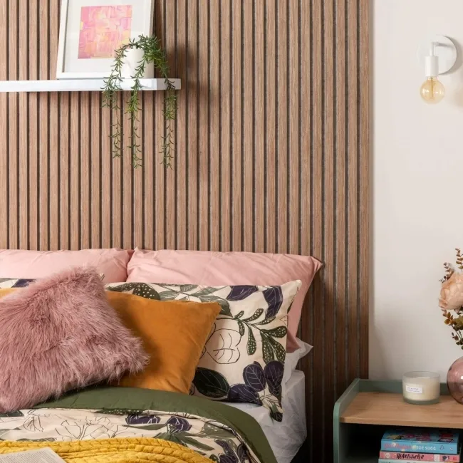 Trepanel® Smoked Oak on Grey Felt Acoustic Wood Wall Panels