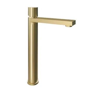 Dove Brushed Brass High Rise Basin Mixer Tap