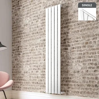Faro White Single Flat Panel Vertical Radiator 1800x350mm