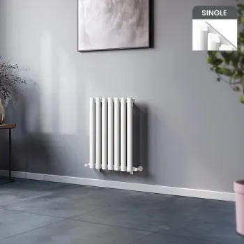 Marbella White Single Oval Panel Radiator 600x420mm
