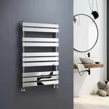Santorini Chrome Flat Panel Heated Towel Rail 1000x600mm