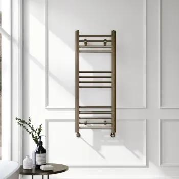 Barcelona Antique Gold Straight Heated Towel Rail 1000x400mm