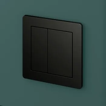 Detroit Matt Black Square Push Button for Cable Operated Concealed Cistern