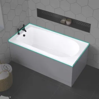 Stafford 1400x700 Round Single Ended Bath
