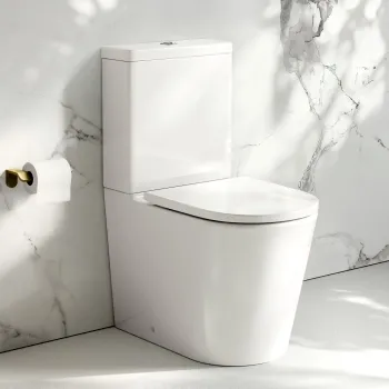 Loma Rimless Fully Back To Wall Close Coupled Toilet With Premium Soft Close Seat