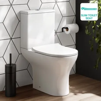 Napa Rimless Close Coupled Toilet With Slim Soft Close Seat