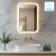 Nina Brushed Brass Backlit Illuminated LED Mirror 600x400mm
