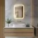 Nina Brushed Brass Backlit Illuminated LED Mirror 600x400mm