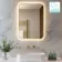 Nina Brushed Brass Backlit Illuminated LED Mirror 700x500mm