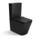 Kent Matt Black Rimless Close Coupled Toilet With Premium Soft Close Slim Seat