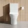 Brooklyn Rimless Fully Back To Wall Close Coupled Toilet With Soft Close Slim Seat