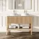 Maru Oak Wood Grain Vanity Cabinet 1200mm with Matt White Stone Top - Basin Not Included