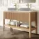 Maru Oak Wood Grain Vanity Cabinet 1400mm with Matt White Stone Top - Basin Not Included
