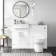 100% Waterproof - Harper Gloss White PVC Combination Vanity Basin and Miami Toilet 1200mm