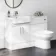100% Waterproof - Harper Gloss White PVC Combination Vanity Basin and Miami Toilet 1200mm