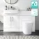 100% Waterproof - Harper Gloss White PVC Combination Vanity Basin and Boston Toilet 1200mm