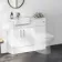 100% Waterproof - Harper Gloss White PVC Basin Vanity and Back To Wall Toilet Unit 1000mm - Excludes Toilet