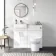 100% Waterproof - Harper Gloss White PVC Combination Vanity Basin & Miami Toilet 1000mm