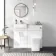 100% Waterproof - Harper Gloss White PVC Combination Vanity Basin & Houston Toilet 1000mm