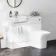 100% Waterproof - Harper Gloss White PVC Combination Vanity Basin & Houston Toilet 1000mm