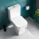 Portland Slimline 555 Depth Rimless Close Coupled Toilet With Soft Close Seat