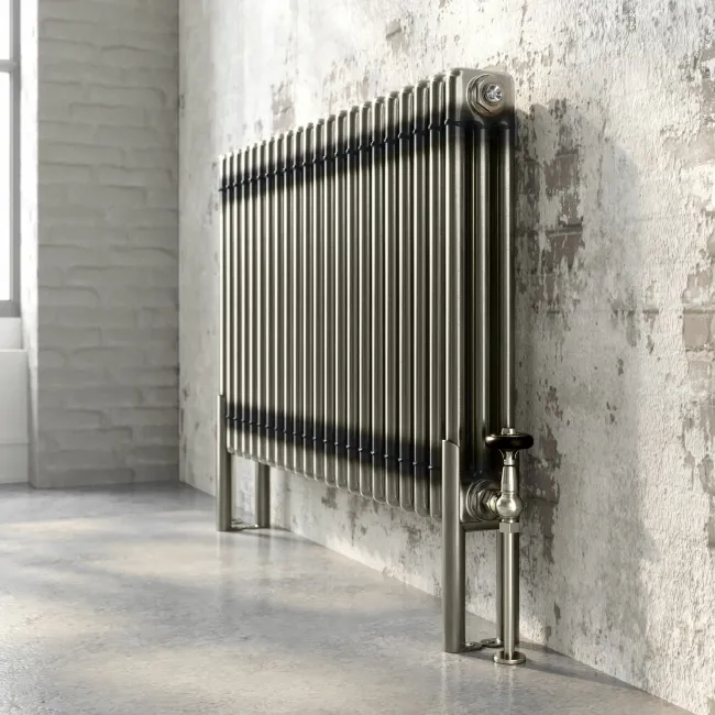 Athens Raw Metal Triple Column Horizontal Traditional Radiator 600x1010mm