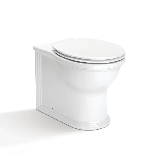 Alma Traditional Rimless Back To Wall Toilet With Premium Soft Close Slim Seat