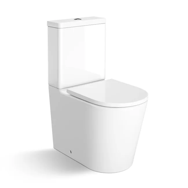 Loma Rimless Fully Back To Wall Close Coupled Toilet With Premium Soft Close Seat