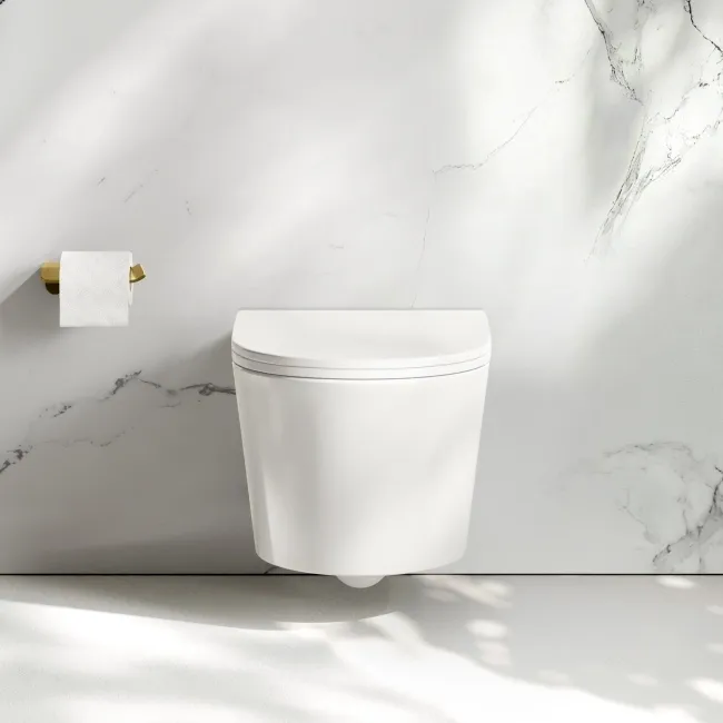 Loma Rimless Wall Hung Toilet With Premium Soft Close Slim Seat