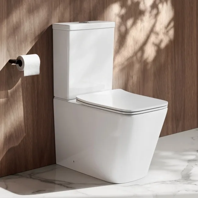 Kent Rimless Close Coupled Toilet With Premium Soft Close Slim Seat