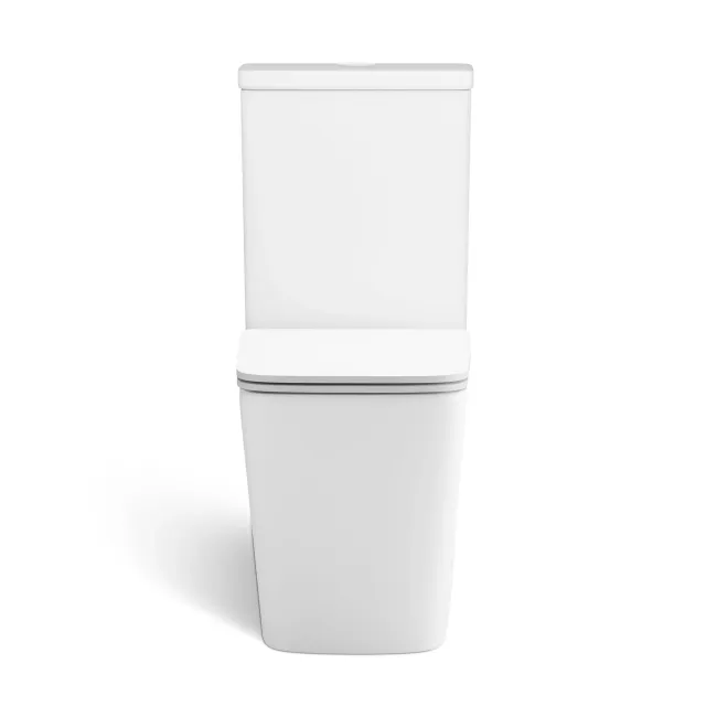 Kent Matt White Rimless Close Coupled Toilet With Premium Soft Close Slim Seat